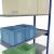 Anbauregal, Fachbodenregal Stecksystem MULTIplus150, 2500 x 1300 x 500 mm (HxBxT), 6 Fachböden, Kreuzstrebe, RAL 5010 enzianblau/verzinkt