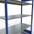 Grundregal, Fachbodenregal Stecksystem MULTIplus150, 2000 x 1300 x 600 mm (HxBxT), 5 Fachböden, Kreuzstrebe, RAL 5010 enzianblau/verzinkt