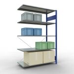 Anbauregal, Fachbodenregal Stecksystem MULTIplus150, 2000...