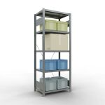 Grundregal, Fachbodenregal Stecksystem MULTIplus250, 2000...