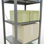 Grundregal, Fachbodenregal Stecksystem MULTIplus250, 2000 x 750 x 600 mm (HxBxT), 5 Fachböden, Kreuzstrebe, verzinkt