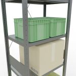 Grundregal, Fachbodenregal Stecksystem MULTIplus250, 3000 x 750 x 500 mm (HxBxT), 7 Fachböden, Kreuzstrebe, RAL 7035 lichtgrau