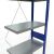 Anbauregal, Fachbodenregal Stecksystem MULTIplus250, 3000 x 750 x 400 mm (HxBxT), 7 Fachböden, Kreuzstrebe, RAL 5010 enzianblau/verzinkt/verzinkt
