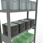 Grundregal, Fachbodenregal Stecksystem MULTIplus250, 2500 x 1000 x 300 mm (HxBxT), 6 Fachböden, Kreuzstrebe, verzinkt