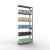 Anbauregal, Fachbodenregal Stecksystem MULTIplus250, 2500 x 1000 x 300 mm (HxBxT), 6 Fachböden, Kreuzstrebe, verzinkt