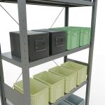 Grundregal, Fachbodenregal Stecksystem MULTIplus250, 3000 x 1000 x 400 mm (HxBxT), 7 Fachböden, Kreuzstrebe, verzinkt