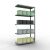 Anbauregal, Fachbodenregal Stecksystem MULTIplus250, 2000 x 1000 x 400 mm (HxBxT), 5 Fachböden, Kreuzstrebe, verzinkt
