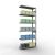Anbauregal, Fachbodenregal Stecksystem MULTIplus250, 2500 x 1000 x 400 mm (HxBxT), 6 Fachböden, Kreuzstrebe, verzinkt