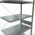 Anbauregal, Fachbodenregal Stecksystem MULTIplus250, 3000 x 1000 x 600 mm (HxBxT), 7 Fachböden, Kreuzstrebe, verzinkt