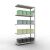 Anbauregal, Fachbodenregal Stecksystem MULTIplus250, 2000 x 1000 x 600 mm (HxBxT), 5 Fachböden, Kreuzstrebe, RAL 7035 lichtgrau