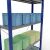 Grundregal, Fachbodenregal Stecksystem MULTIplus250, 2000 x 1000 x 300 mm (HxBxT), 5 Fachböden, Kreuzstrebe, RAL 5010 enzianblau/verzinkt