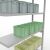 Stecksystem Anbauregal - 2500x1300x400 mm, Typ 250 kg