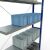 Anbauregal, Fachbodenregal Stecksystem MULTIplus250, 3000 x 1300 x 300 mm (HxBxT), 7 Fachböden, Kreuzstrebe, RAL 5010 enzianblau/verzinkt
