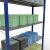Grundregal, Fachbodenregal Stecksystem MULTIplus250, 2000 x 1300 x 400 mm (HxBxT), 5 Fachböden, Kreuzstrebe, RAL 5010 enzianblau/verzinkt