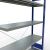 Anbauregal, Fachbodenregal Stecksystem MULTIplus250, 2000 x 1300 x 400 mm (HxBxT), 5 Fachböden, Kreuzstrebe, RAL 5010 enzianblau/verzinkt