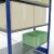Grundregal, Fachbodenregal Stecksystem MULTIplus250, 2000 x 1300 x 500 mm (HxBxT), 5 Fachböden, Kreuzstrebe, RAL 5010 enzianblau/verzinkt