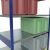 Grundregal, Fachbodenregal Stecksystem MULTIplus250, 2500 x 1300 x 800 mm (HxBxT), 6 Fachböden, Kreuzstrebe, RAL 5010 enzianblau/verzinkt