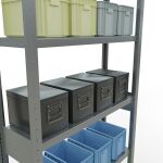 Grundregal, Fachbodenregal Stecksystem MULTIplus330, 2500 x 1000 x 300 mm (HxBxT), 6 Fachböden, Kreuzstrebe, verzinkt