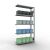Anbauregal, Fachbodenregal Stecksystem MULTIplus330, 2000 x 1000 x 300 mm (HxBxT), 5 Fachböden, Kreuzstrebe, verzinkt
