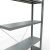 Anbauregal, Fachbodenregal Stecksystem MULTIplus330, 2000 x 1000 x 300 mm (HxBxT), 5 Fachböden, Kreuzstrebe, verzinkt