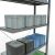 Anbauregal, Fachbodenregal Stecksystem MULTIplus330, 2000 x 1000 x 400 mm (HxBxT), 5 Fachböden, Kreuzstrebe, verzinkt