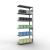 Anbauregal, Fachbodenregal Stecksystem MULTIplus330, 2500 x 1000 x 400 mm (HxBxT), 6 Fachböden, Kreuzstrebe, verzinkt