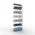 Anbauregal, Fachbodenregal Stecksystem MULTIplus330, 3000 x 1000 x 400 mm (HxBxT), 7 Fachböden, Kreuzstrebe, verzinkt