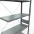 Anbauregal, Fachbodenregal Stecksystem MULTIplus330, 3000 x 1000 x 400 mm (HxBxT), 7 Fachböden, Kreuzstrebe, verzinkt