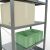 Grundregal, Fachbodenregal Stecksystem MULTIplus330, 2000 x 1000 x 500 mm (HxBxT), 5 Fachböden, Kreuzstrebe, verzinkt