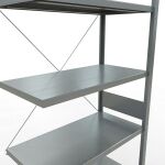 Anbauregal, Fachbodenregal Stecksystem MULTIplus330, 3000 x 1000 x 500 mm (HxBxT), 7 Fachböden, Kreuzstrebe, verzinkt