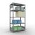 Grundregal, Fachbodenregal Stecksystem MULTIplus330, 2000 x 1000 x 600 mm (HxBxT), 5 Fachböden, Kreuzstrebe, verzinkt