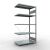 Anbauregal, Fachbodenregal Stecksystem MULTIplus330, 2000 x 1000 x 600 mm (HxBxT), 5 Fachböden, Kreuzstrebe, verzinkt