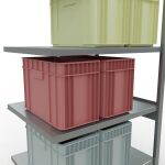 Anbauregal, Fachbodenregal Stecksystem MULTIplus330, 2500 x 1000 x 800 mm (HxBxT), 6 Fachböden, Kreuzstrebe, verzinkt