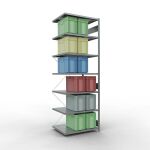 Anbauregal, Fachbodenregal Stecksystem MULTIplus330, 3000...