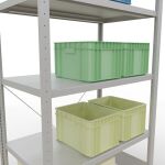 Grundregal, Fachbodenregal Stecksystem MULTIplus330, 2000 x 1000 x 600 mm (HxBxT), 5 Fachböden, Kreuzstrebe, RAL 7035 lichtgrau