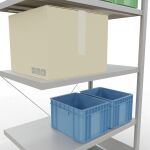 Anbauregal, Fachbodenregal Stecksystem MULTIplus330, 2000 x 1000 x 600 mm (HxBxT), 5 Fachböden, Kreuzstrebe, RAL 7035 lichtgrau