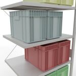 Anbauregal, Fachbodenregal Stecksystem MULTIplus330, 3000 x 1000 x 800 mm (HxBxT), 7 Fachböden, Kreuzstrebe, RAL 7035 lichtgrau