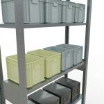 Grundregal, Fachbodenregal Stecksystem MULTIplus85, 2500 x 1000 x 300 mm (HxBxT), 6 Fachböden, Längenriegel, verzinkt