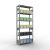 Grundregal, Fachbodenregal Stecksystem MULTIplus85, 2500 x 1000 x 400 mm (HxBxT), 6 Fachböden, Längenriegel, verzinkt