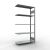 Anbauregal, Fachbodenregal Stecksystem MULTIplus85, 2000 x 1000 x 400 mm (HxBxT), 5 Fachböden, Längenriegel, verzinkt