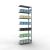 Anbauregal, Fachbodenregal Stecksystem MULTIplus85, 3000 x 1000 x 400 mm (HxBxT), 7 Fachböden, Längenriegel, verzinkt