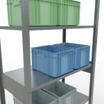 Grundregal, Fachbodenregal Stecksystem MULTIplus85, 2500 x 1000 x 500 mm (HxBxT), 6 Fachböden, Längenriegel, verzinkt