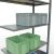 Anbauregal, Fachbodenregal Stecksystem MULTIplus85, 2000 x 1000 x 500 mm (HxBxT), 5 Fachböden, Längenriegel, verzinkt