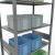Grundregal, Fachbodenregal Stecksystem MULTIplus85, 3000 x 1000 x 600 mm (HxBxT), 7 Fachböden, Längenriegel, verzinkt