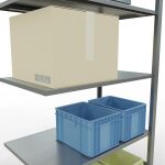 Anbauregal, Fachbodenregal Stecksystem MULTIplus85, 2000 x 1000 x 600 mm (HxBxT), 5 Fachböden, Längenriegel, verzinkt