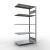 Anbauregal, Fachbodenregal Stecksystem MULTIplus85, 2000 x 1000 x 600 mm (HxBxT), 5 Fachböden, Längenriegel, verzinkt