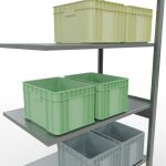 Anbauregal, Fachbodenregal Stecksystem MULTIplus85, 2500 x 1000 x 600 mm (HxBxT), 6 Fachböden, Längenriegel, verzinkt