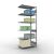 Anbauregal, Fachbodenregal Stecksystem MULTIplus85, 2500 x 1000 x 600 mm (HxBxT), 6 Fachböden, Längenriegel, verzinkt