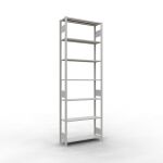 Grundregal, Fachbodenregal Stecksystem MULTIplus85, 3000 x 1000 x 300 mm (HxBxT), 7 Fachböden, Längenriegel, RAL 7035 lichtgrau