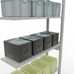 Anbauregal, Fachbodenregal Stecksystem MULTIplus85, 2500 x 1000 x 300 mm (HxBxT), 6 Fachböden, Längenriegel, RAL 7035 lichtgrau